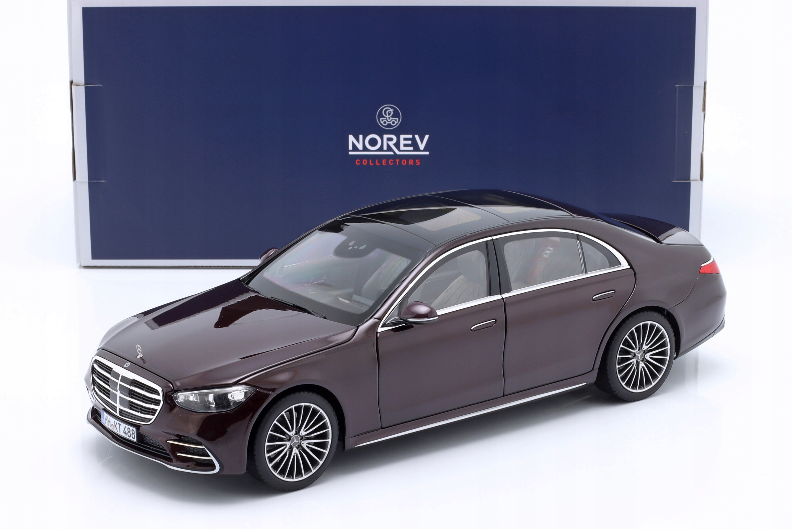 Norev Mercedes-benz S-Class AMG-Line (W223) 2021 Dark Red metallic 1:18