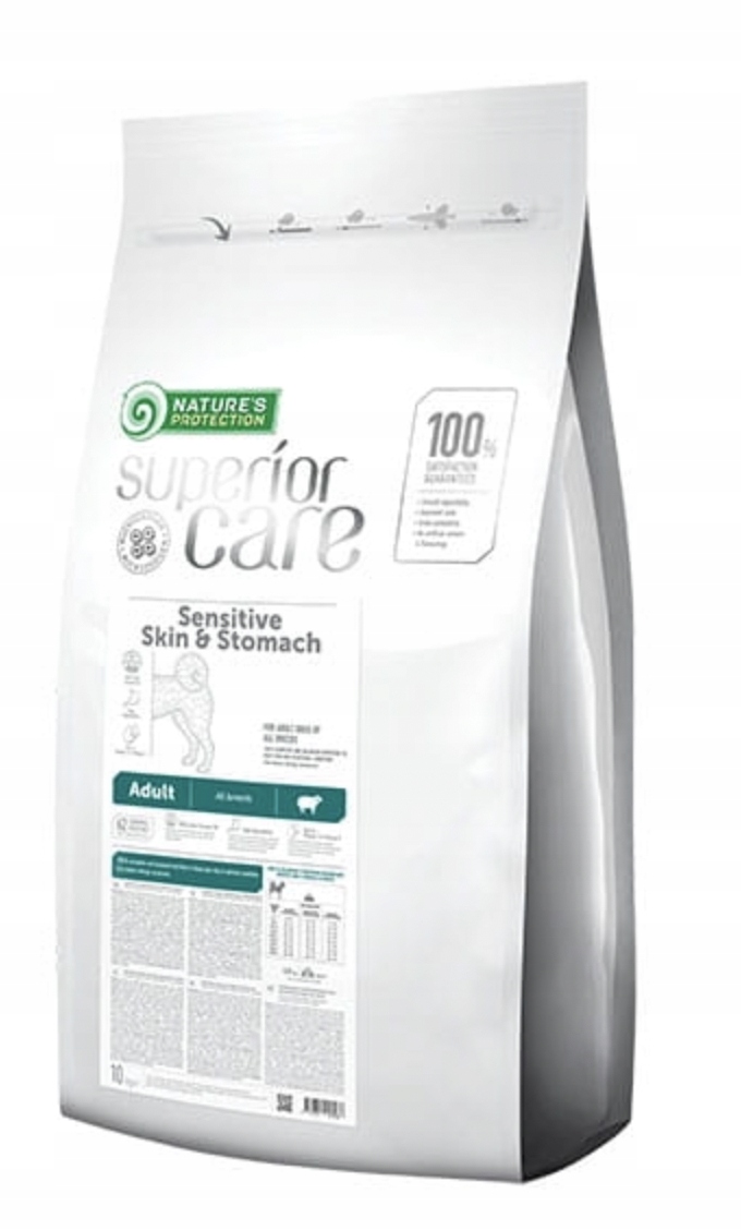 Levně Natures Protection Sensitive Skin & Stomach s jehněčím masem 1,5 kg