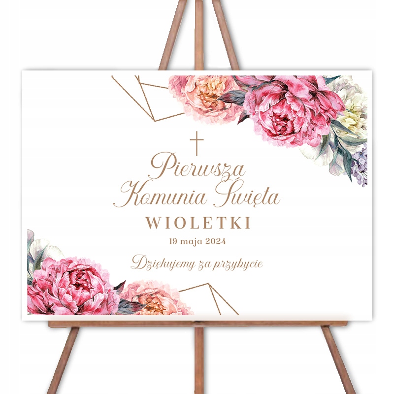 

Plakat Komunijny Personalizowany Komunia Dekoracja