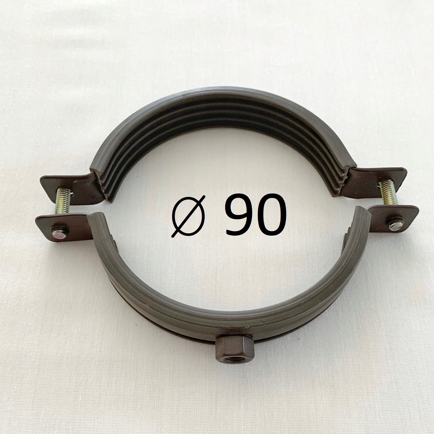 

Obejma Uchwyt rury spustowej rynny 90 mm z gumą