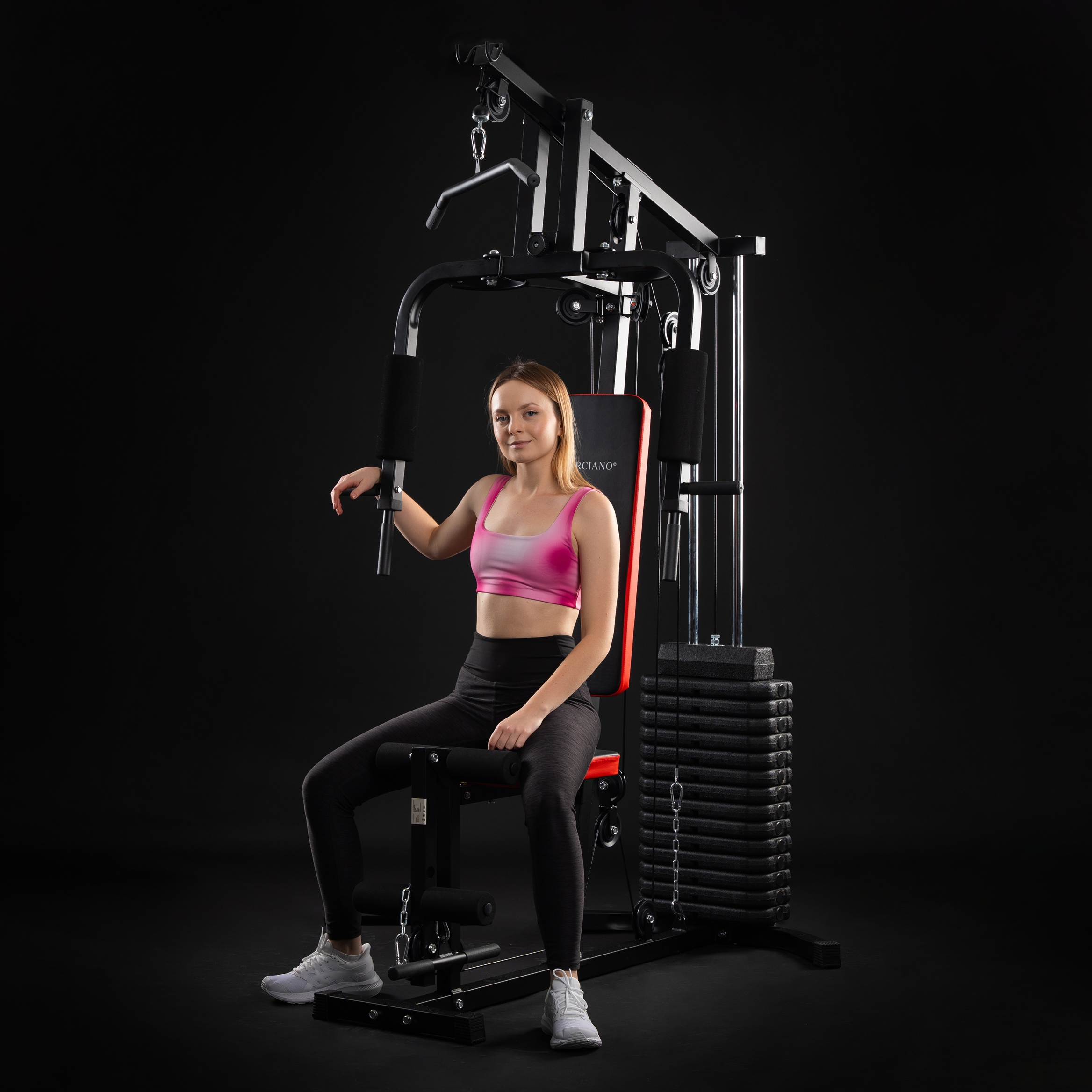 ATLAS DO ĆWICZEŃ DOMOWA SIŁOWNIA 65KG STOS WIELOFUNKCYJNY SOLIDNY Marka Corciano