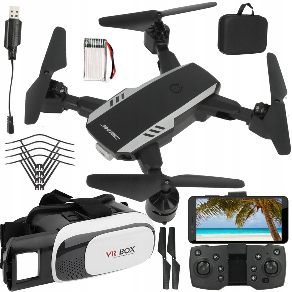 Dron Skládací Wifi kamera S Živým Náhledem Kompas Návrat Vznášení Brýle Vr 3D