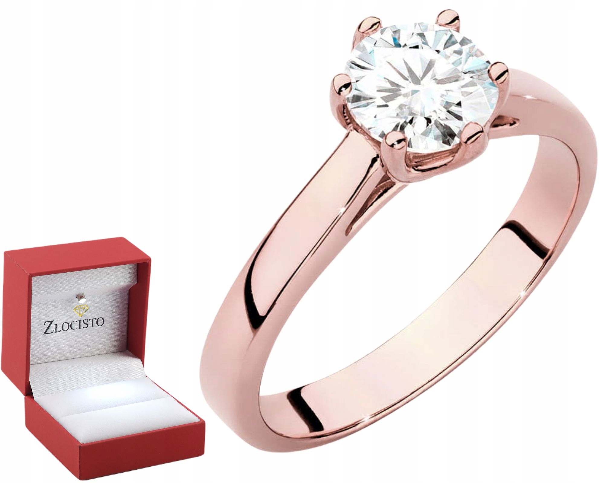 Růžové Zlato Prstýnek Diamant Lab Jako Dárek Drť 585 14K