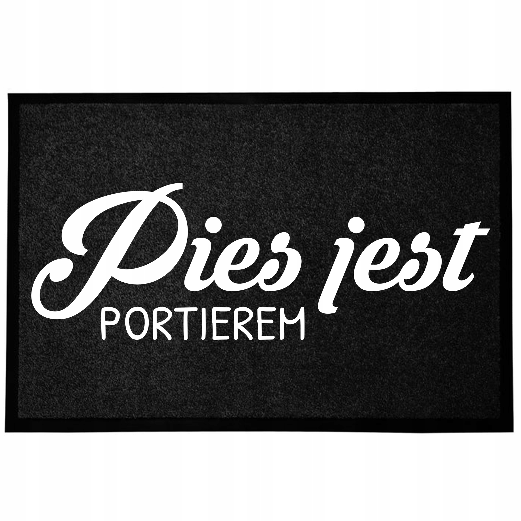 Wycieraczka Wejściowa 40X60CM Czarna Do Domu Z Humorem Zabawna Pies Portier