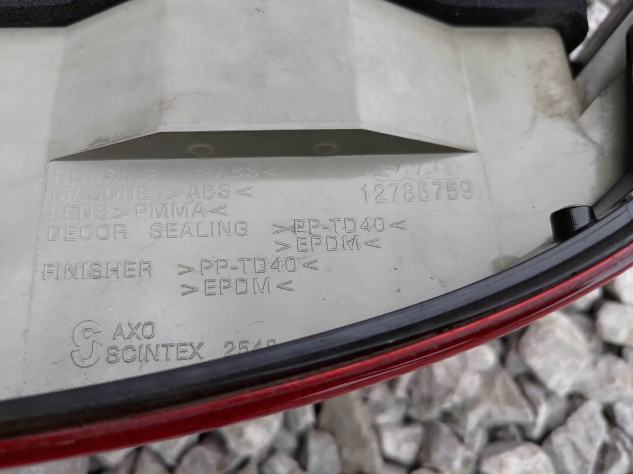 light left rear part sedan SAAB 9-3 II 93 OE 12785759