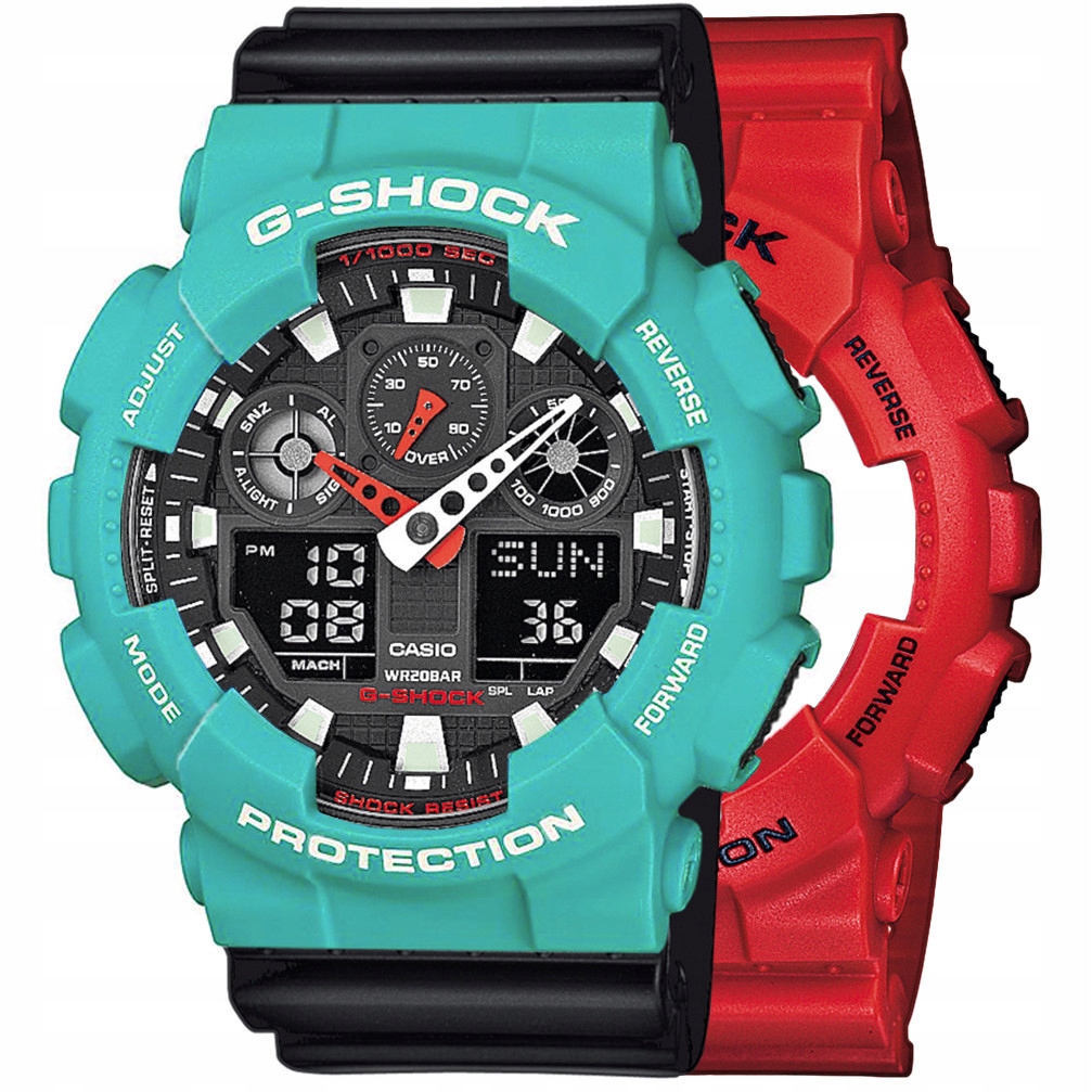 Sada G-shock GA-100B-4AER Zelená Černá