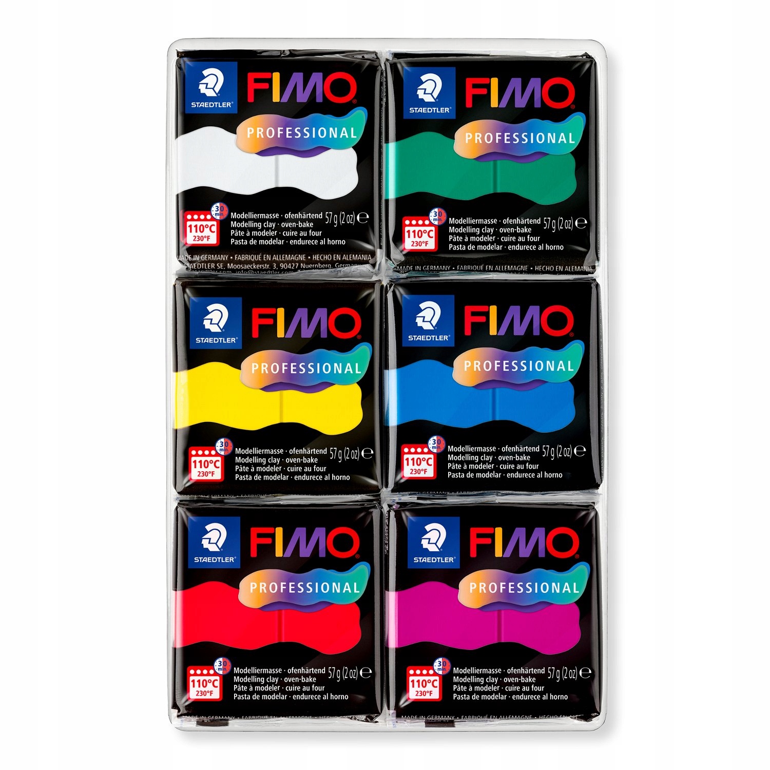 Modelina masa plastyczna Fimo Professional True Colors 6 kolorów na prezent Marka Staedtler