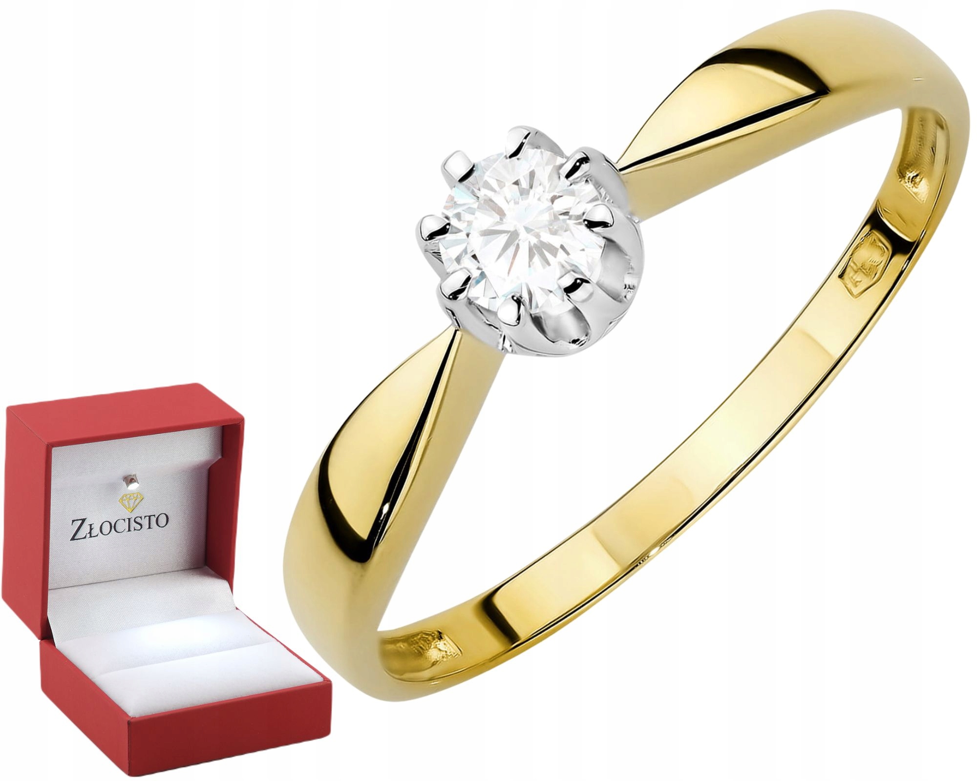 Zásnubní Prstýnek 585 Laboratorní Diamant 0,70CT VS2F Dárek