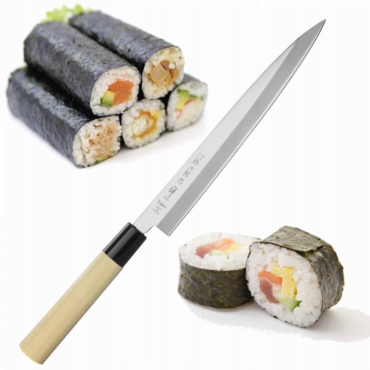 Tojiro Zen VG-10 Japonský nôž na filetovanie Yanagi-Sashimi na sushi 21 cm