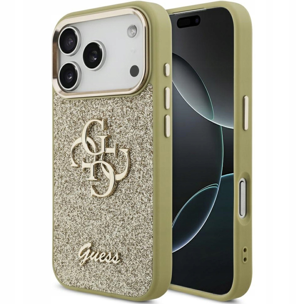 Pouzdro Guess pro iPhone 17 Pro, módní, ochranné, lehké, třpytivé, pevné