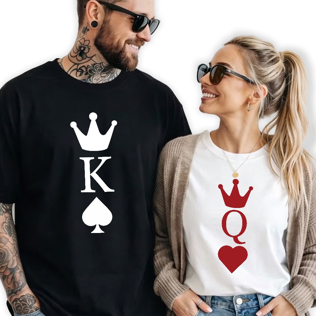 Sada triček pro zamilovaný pár Dárek k Valentýnu Výročí Q & K L