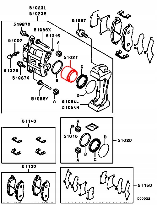 MITSUBISHI ECLIPSE 4G 06 TLOCZEK ZACISKU PRZOD Part number 0476 CSF
