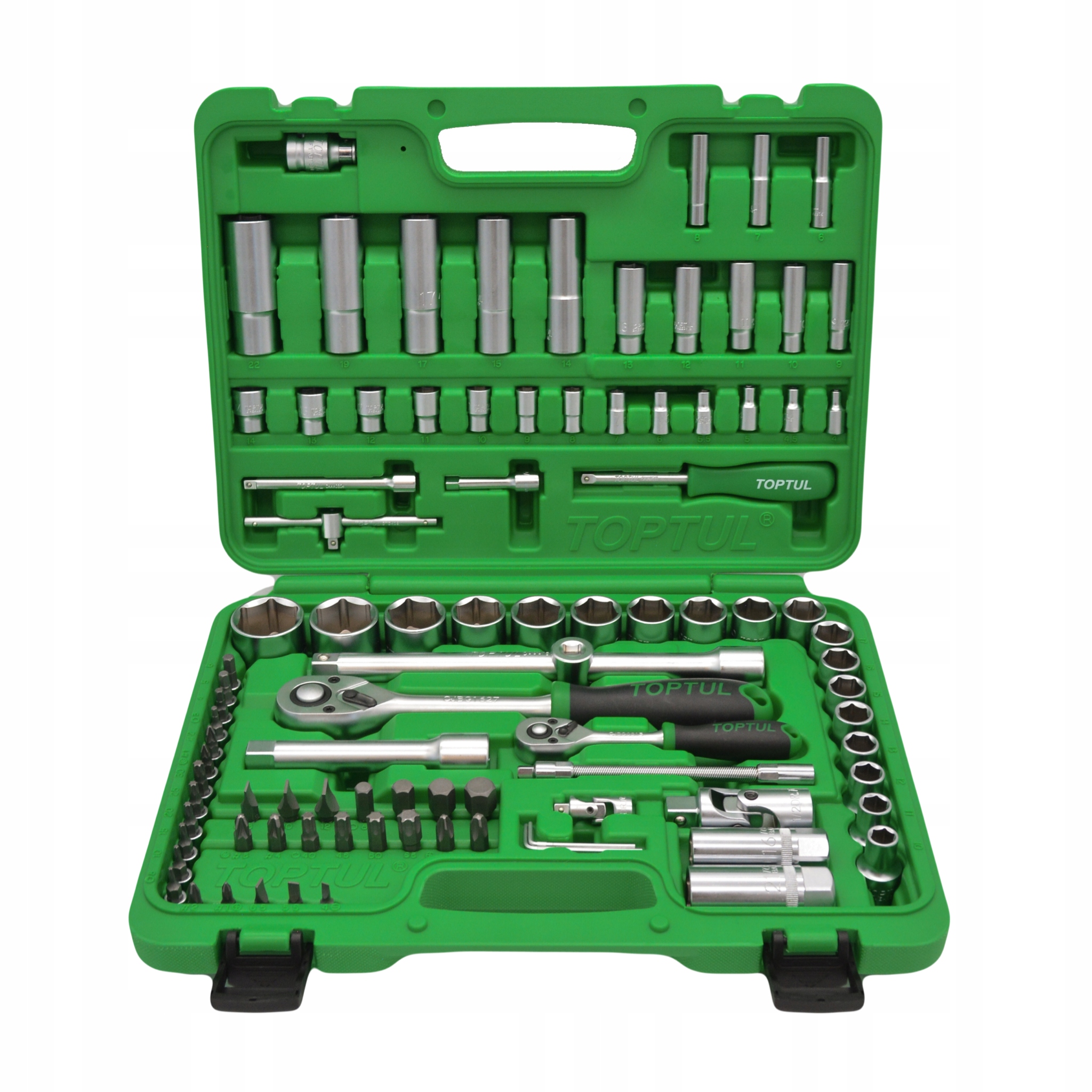 Sada Náradia 94 Ks 1/4" 1/2" 6-HRAN Nástrčných Kľúčov Toptul GCAI094R
