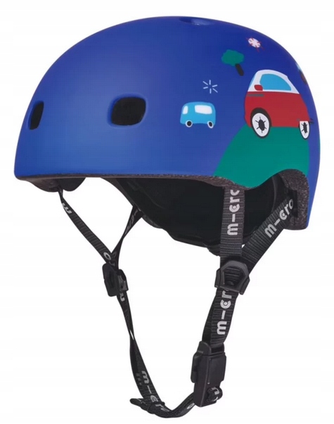 Dziecięcy kask na hulajnogę z autem Micro Microlino Rozmiar M: 52-56 cm