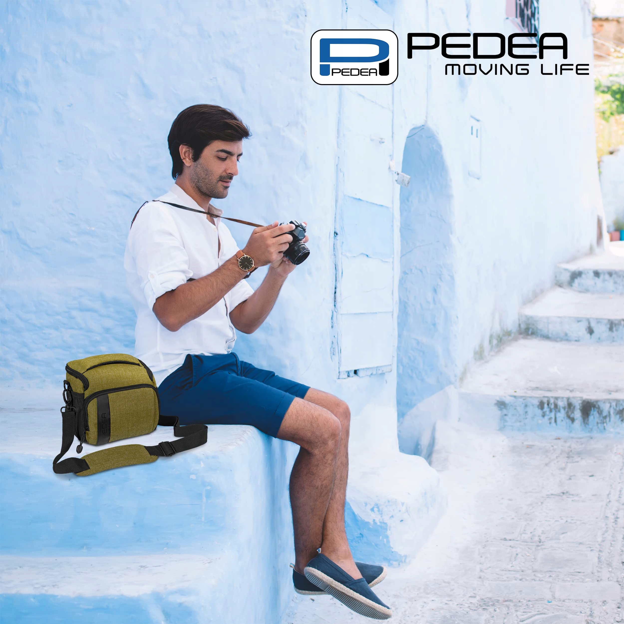 PEDEA Torba Na Aparat DSLR SLR Zielona Z Pokrowcem Na Deszcz Gr L — miniatura 6