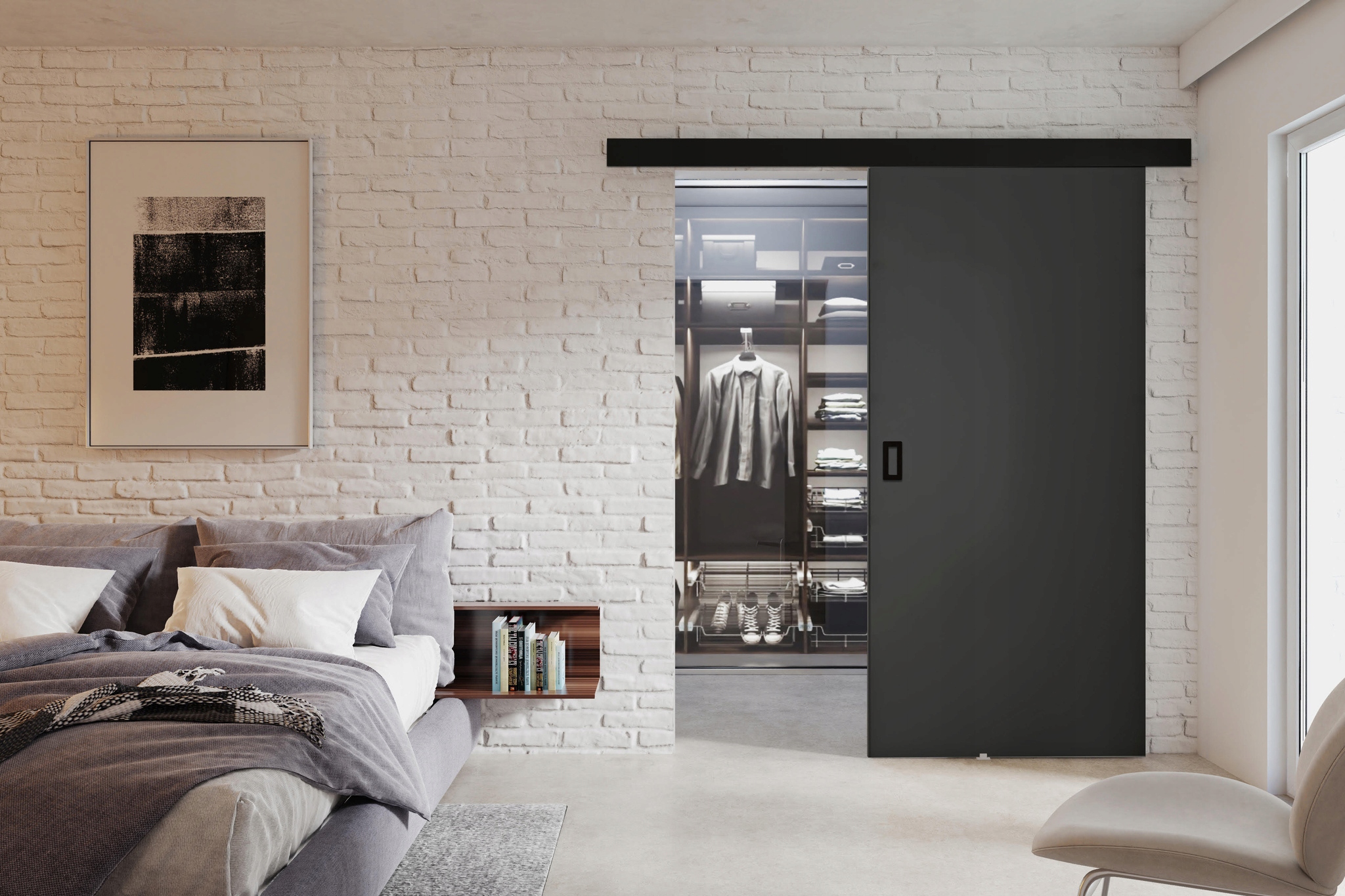 Drzwi przesuwne naścienne LUCA 90