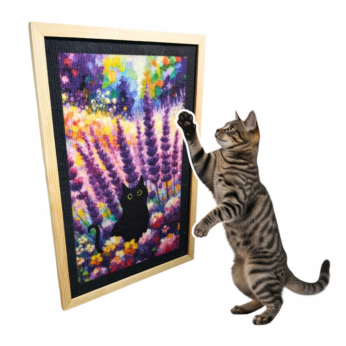 Levně Drapak Pro Kočky Na Zeď Velký Mruu&Pruu Škrabadlo obraz 60x40 cm