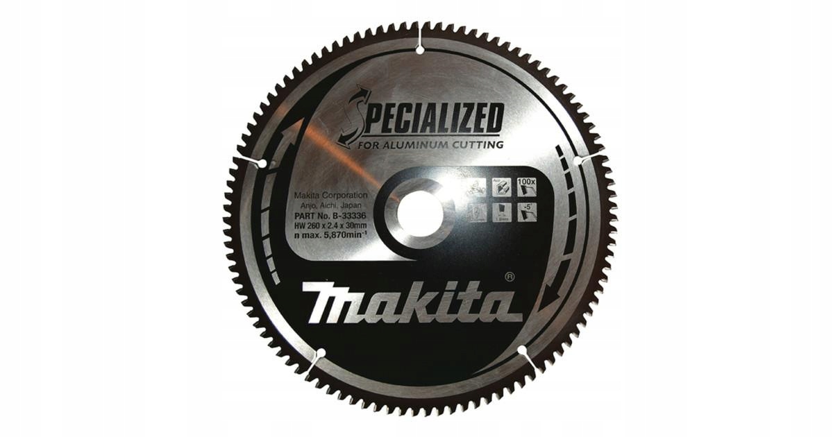 Makita Kotoučová Pila 260x30x100z Specializovaný Aluminium MB-33336