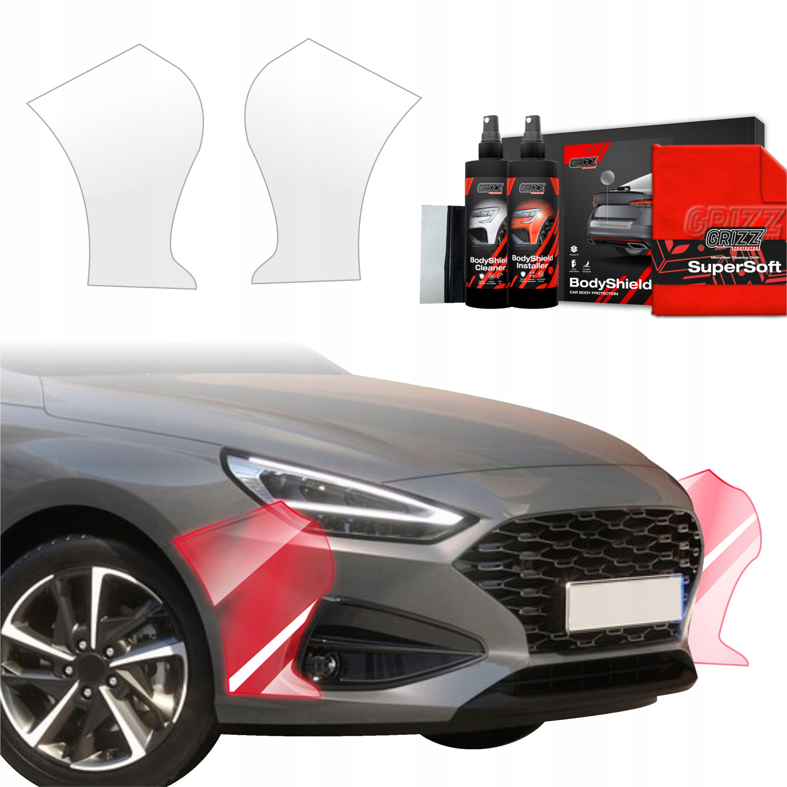 2v1 Fólie na nárazník Ppf pro Hyundai i30 Hatchback (2020-2025) Grizz