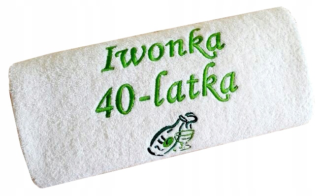 

Ręcznik z imię Napis na 40stkę 40 Urodziny