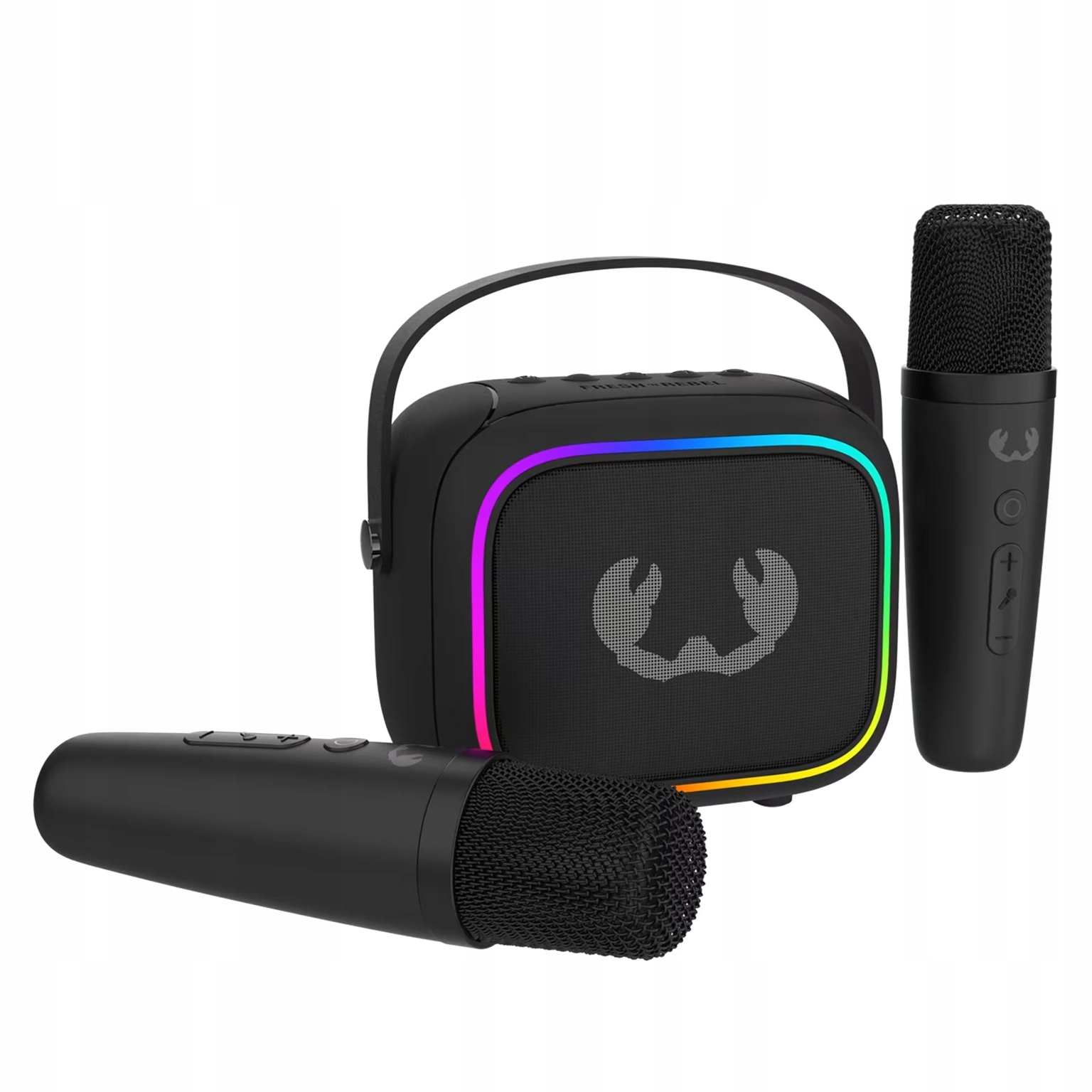 ZESTAW KARAOKE LED BLUETOOTH BEZPRZEWODOWY 2 MIKROFONY + GŁOŚNIK DLA DZIECI