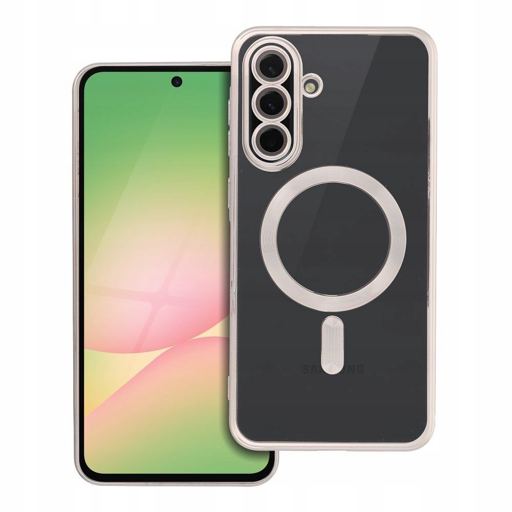 Oem Futerał do Samsung A56 Electro Mag Cover zgodny z MagSafe tytanowy