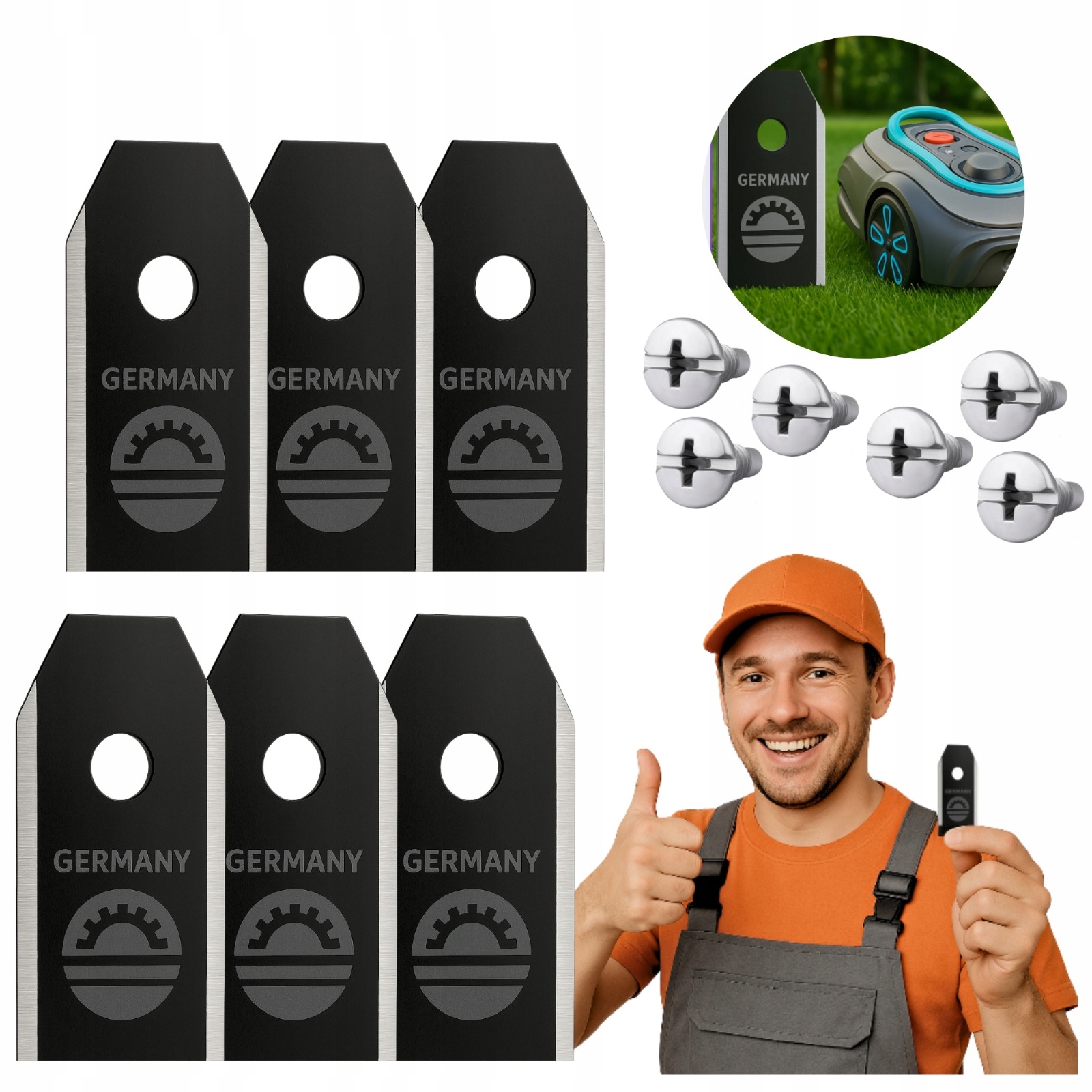 Titanové Čepele Pro Robotické Sekačky Gardena Sileno city, life, minimo 6 ks