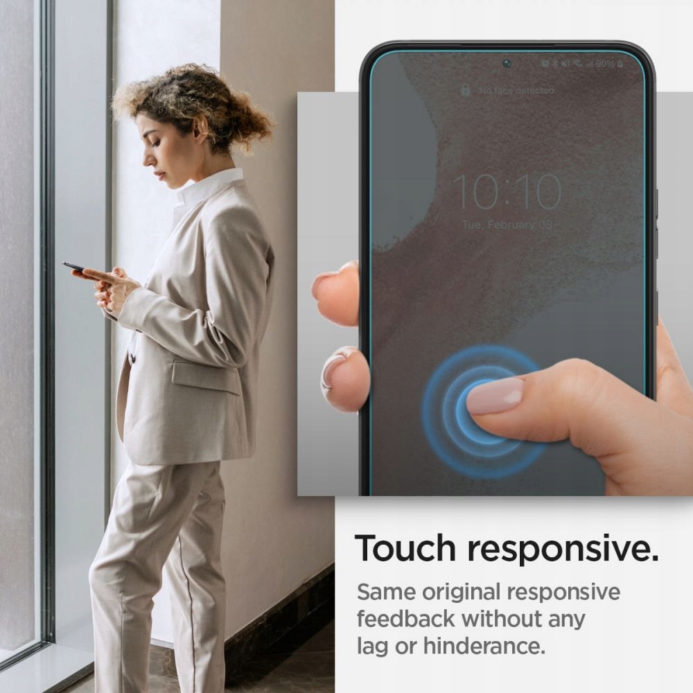 2 X SZKŁO HARTOWANE SPIGEN GLAS.TR " EZ FIT " GALAXY S22 Zestaw do aplikacji tak