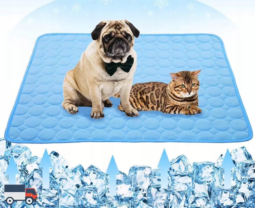 Levně 2KS Chladící Podložka Pro Psa A Kočku Voděodolná Gelová Pelíšek 60x50