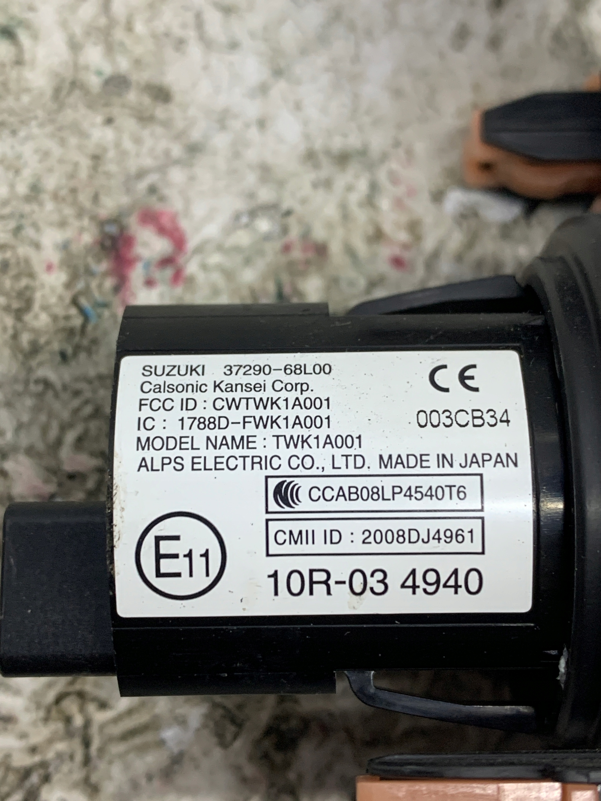 button START STOP 37290-68L00 SUZUKI SWIFT MK7 (2010-2013) 1.2B