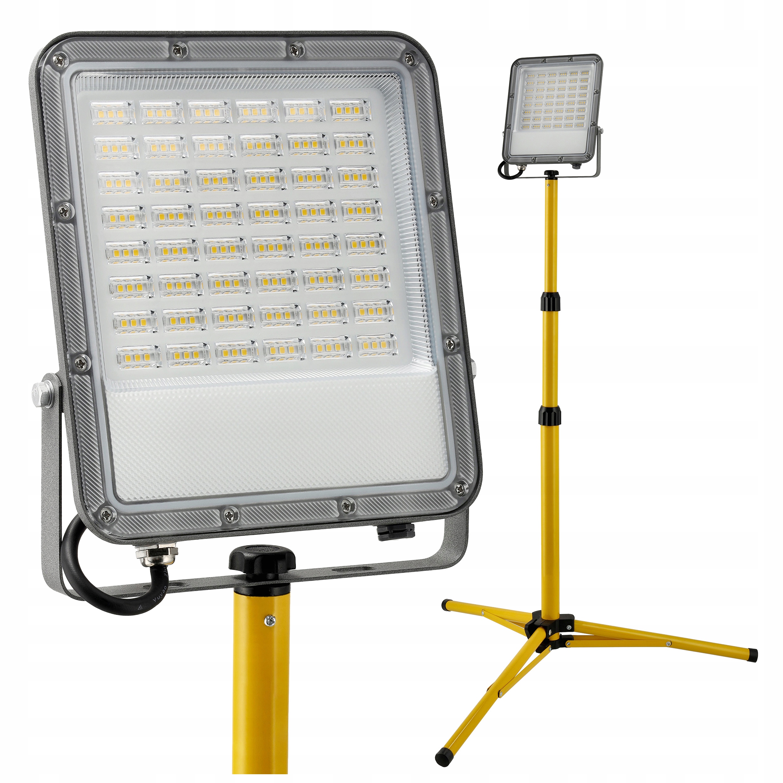 Halogen Led Budowlany Statyw Naświetlacz 100W Reflektor 9000lm Soczewkowy
