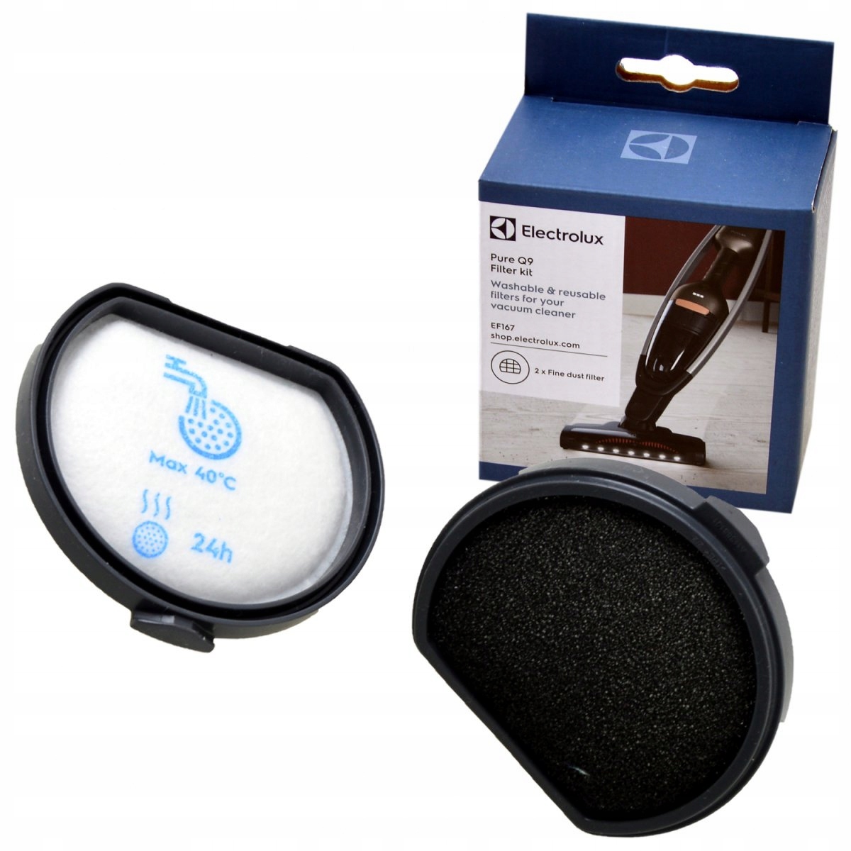 

EF167 filtry zmywalne do odkurzacza Pure F9