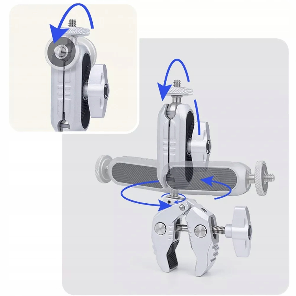 UCHWYT NA MONITOR PODGLĄDOWY ZACISK CRAB 1/4 3/8'' Marka Inna