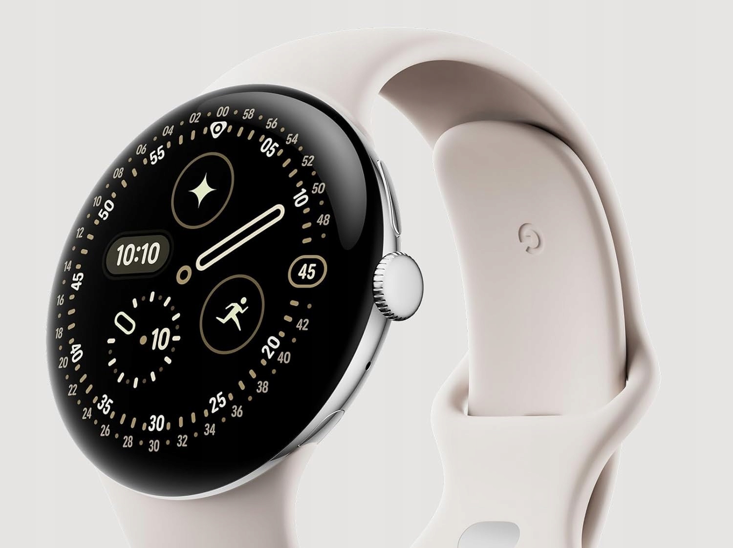 Zegarek sportowy Smartwatch Google Pixel Watch 4 45mm beżowy Wi-Fi Wear Os
