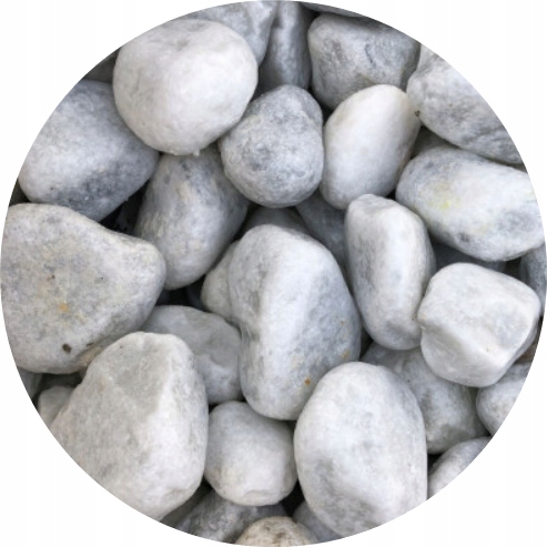 Oblázek do zahrady bianco carrara italský mramor bílá Ice 15-25 mm 10 kg