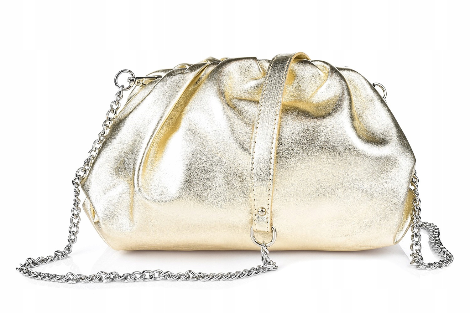 

Torebka Damska na łańcuszku modna gładka skórzana