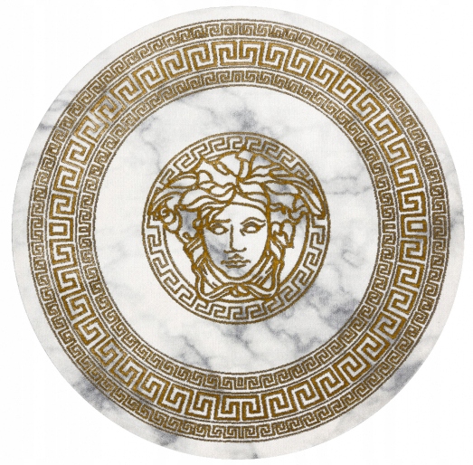 

Dywan Emerald Medusa glamour grecki złoty koło 160
