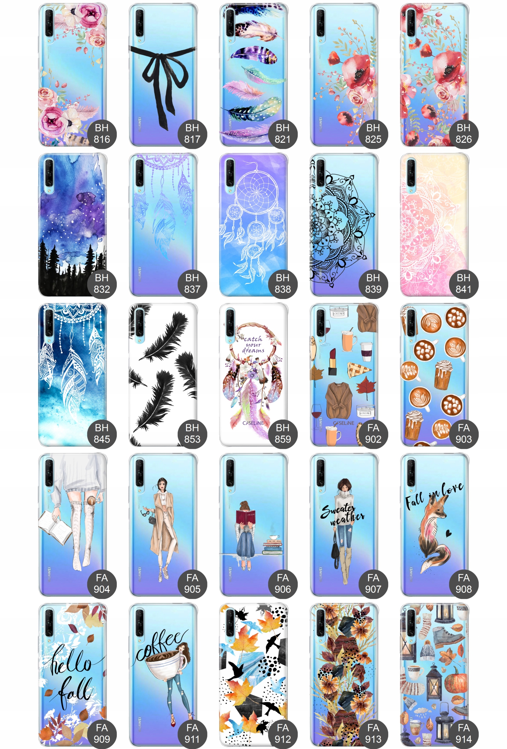 Etui do Huawei P Smart Pro guma case wzory