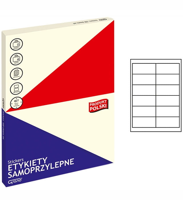

Etykiety Samoprzylepne A4/100 Grand 97x42,3 mm