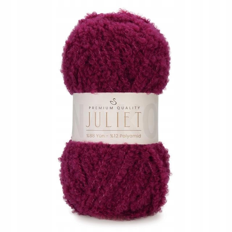 Włóczka Nako Juliet 100g 95m 11281 Bordo bukle