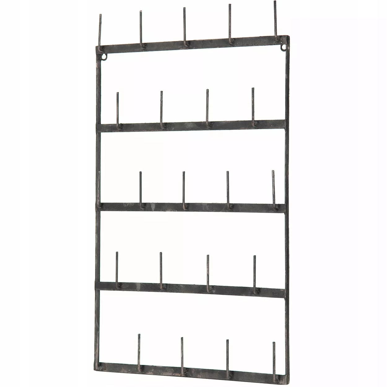 Nástěnný Věšák Na Oblečení Bundy Ručníky Kubky Loft kovový stříbrný 80 cm