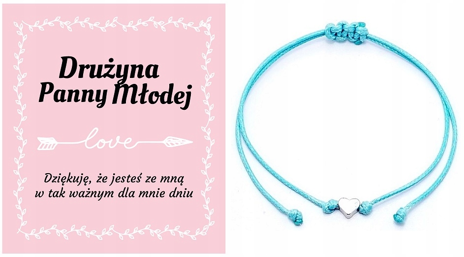 

Bransoletka Wieczór Panieński Team Bride Serce