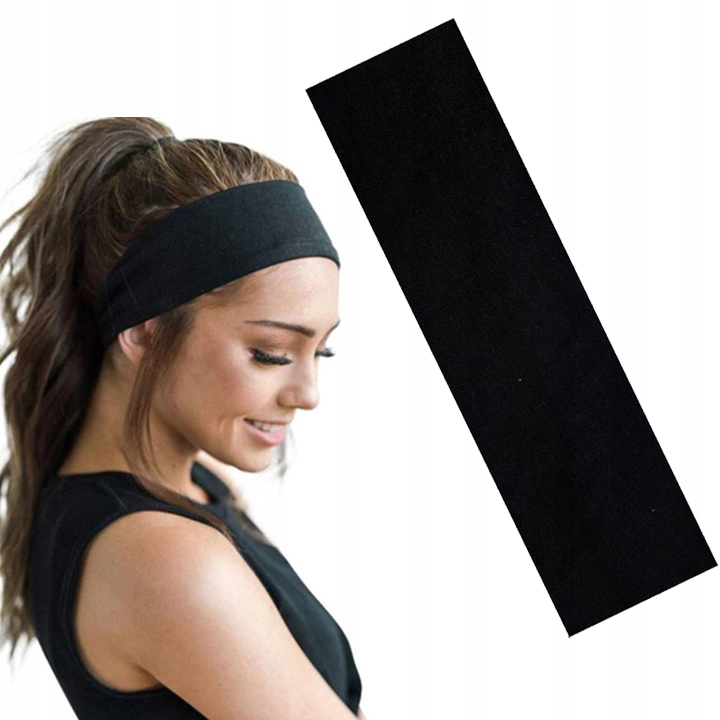 

Opaska Do Włosów Włosy Materiałowa Czarna