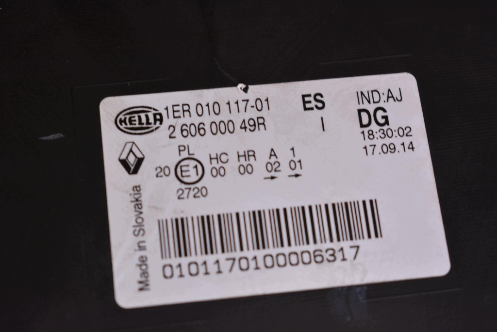 REFLEKTOR right light front EU 260600049R OPEL MOVANO B 10-22
