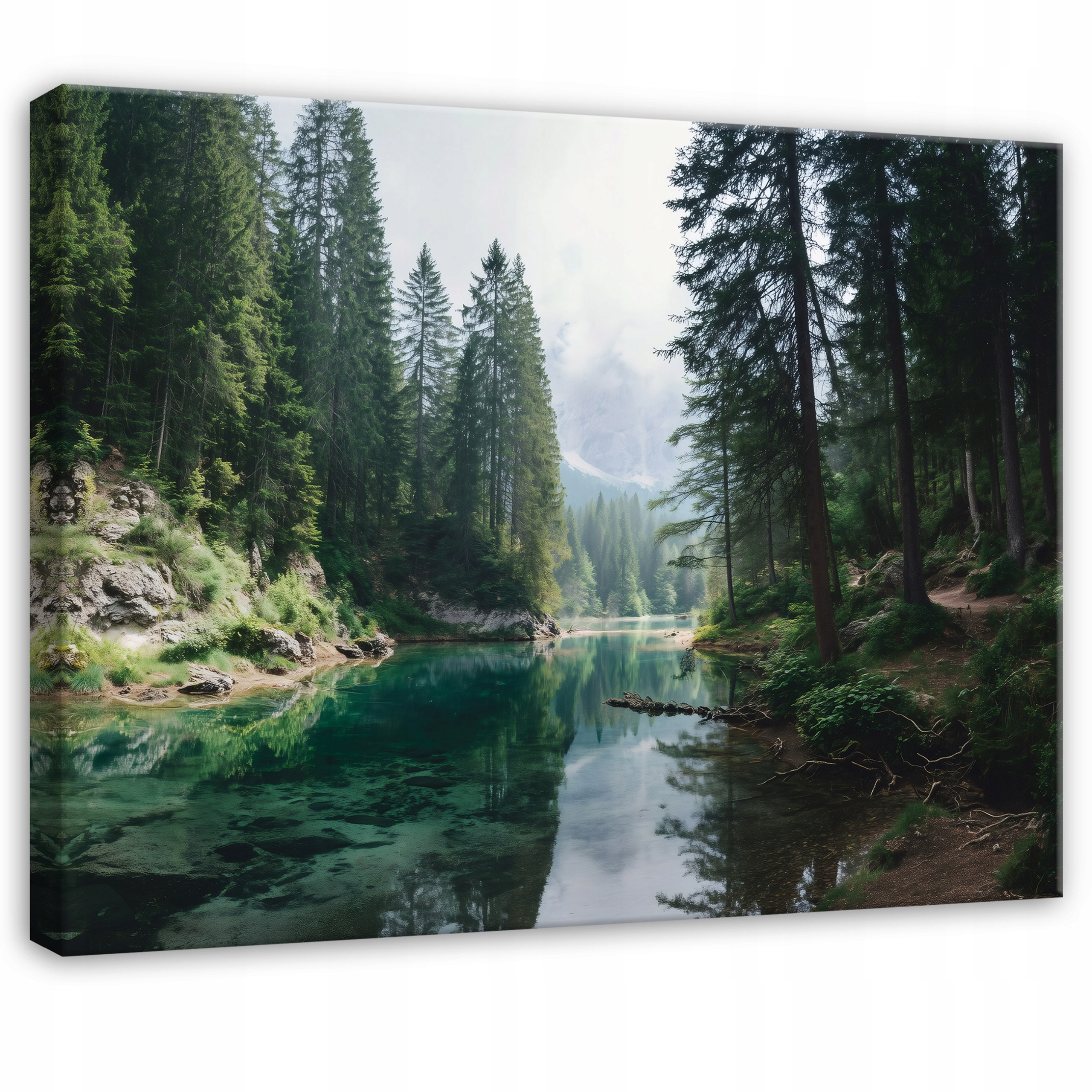 Obraz Las 3D Drzewa Natura Krajobraz Do Sypialni Salonu Na Płótnie 100x70