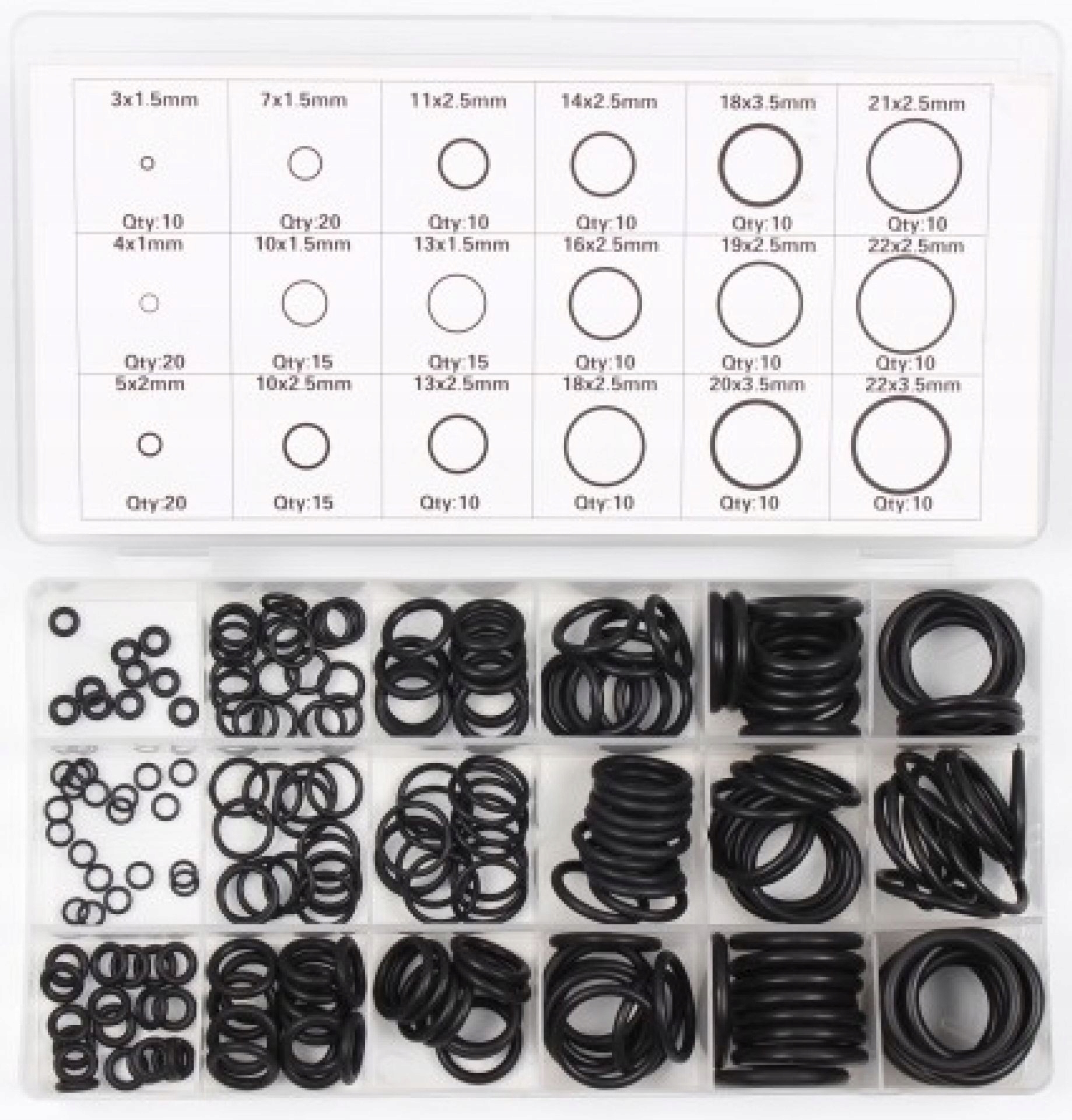 ORINGI ORING OLEJOODPORNE ZESTAW ORINGÓW 225SZT.