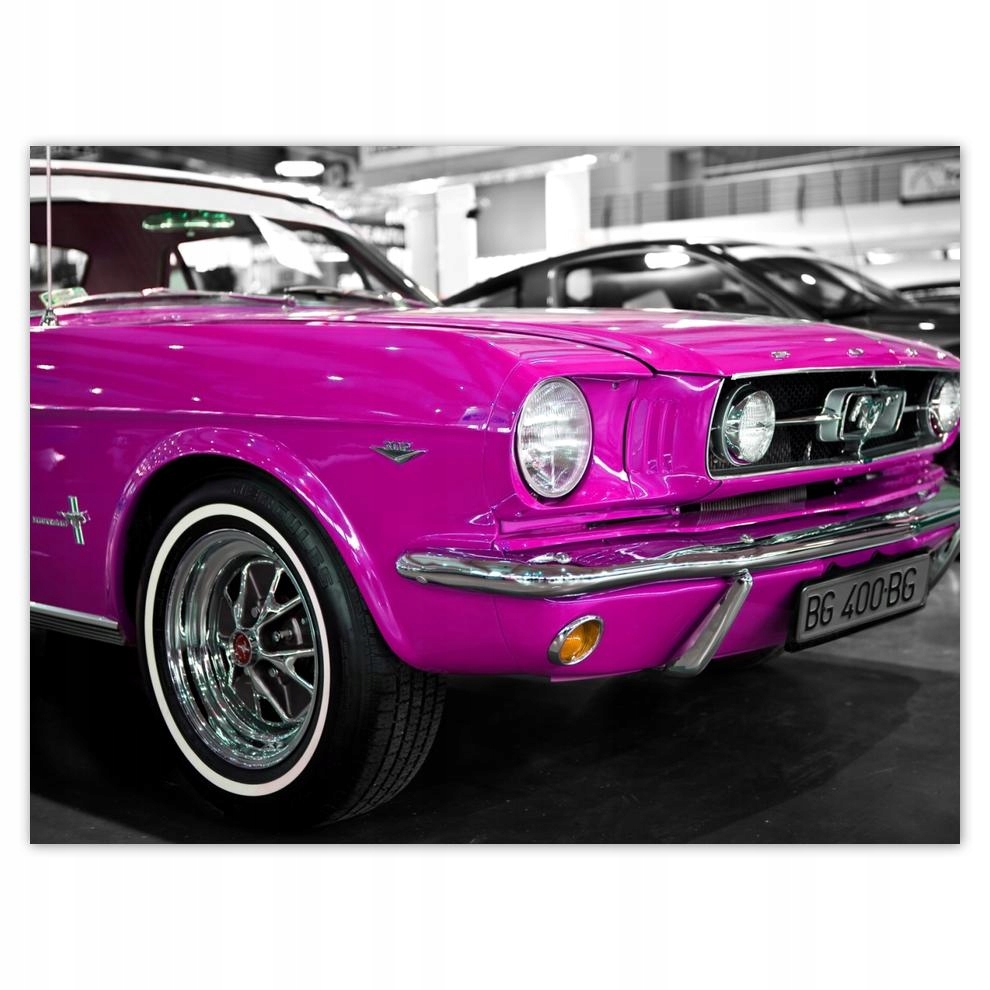 

Plakat 40x30 Różowy Ford Mustang