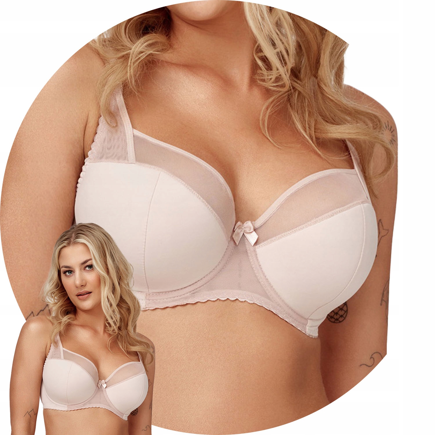 Azal Nikola beżowy 70G Biustonosz półusztywniany Semi Soft