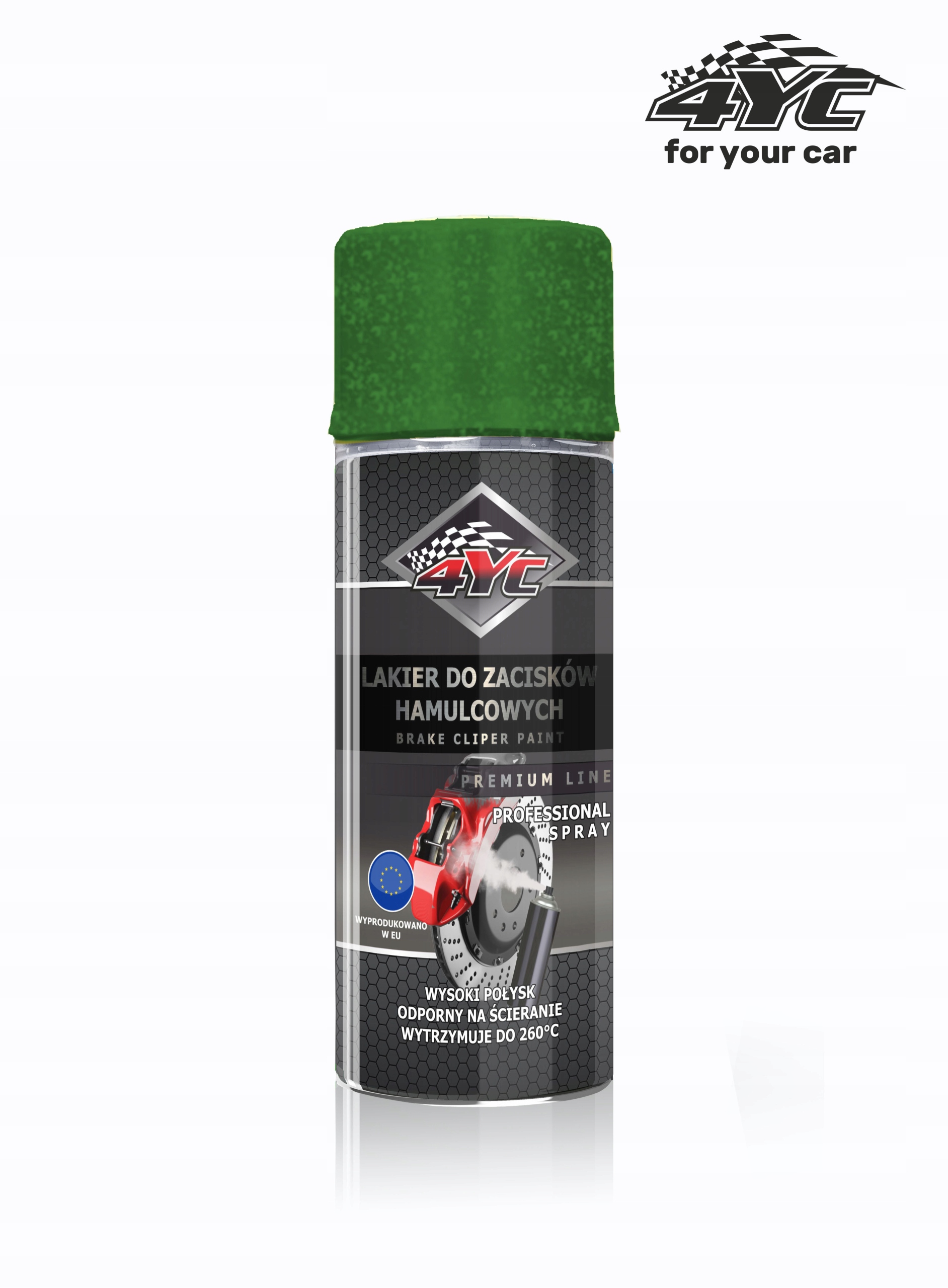 4YC Lakier na zaciski w sprayu Metalic 400ml Green