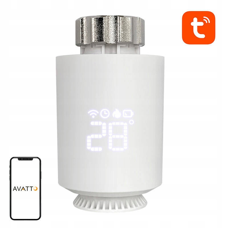 Avatto Termostatická Kartuše Zigbee 3.0 Pro Topení S Integrací S Tuya